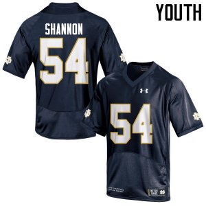 Notre Dame Fighting Irish Youth John Shannon #54 Navy Blue Under Armour Authentic Stitched College NCAA Football Jersey LPN4399SA